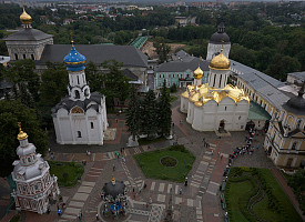 На пассии в Лавре