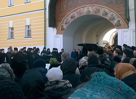 В Троице-Сергиевой Лавре совершено отпевание новопреставленного игумена Иеронима (Клопова)