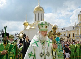 Патриарх Кирилл возглавил в Троице-Сергиевой лавре празднование обретения честных мощей преподобного Сергия Радонежского