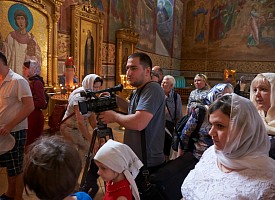 В Троице-Сергиевой Лавре прошли съемки телепередачи «Доброе утро» Первого канала